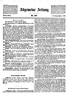 Allgemeine Zeitung Donnerstag 24. September 1857