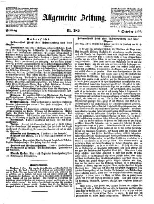 Allgemeine Zeitung Freitag 9. Oktober 1857