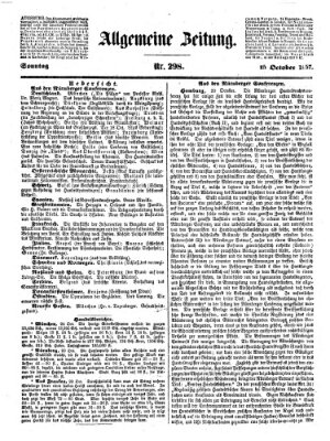 Allgemeine Zeitung Sonntag 25. Oktober 1857