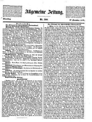 Allgemeine Zeitung Dienstag 27. Oktober 1857