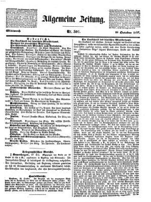 Allgemeine Zeitung Mittwoch 28. Oktober 1857