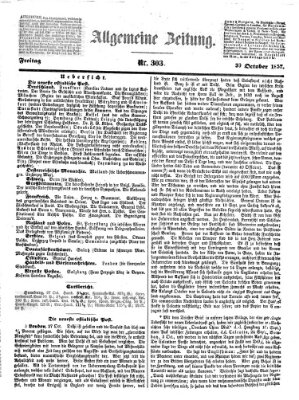 Allgemeine Zeitung Freitag 30. Oktober 1857