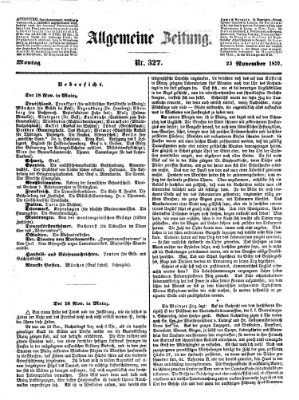 Allgemeine Zeitung Montag 23. November 1857