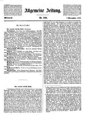 Allgemeine Zeitung Mittwoch 2. Dezember 1857