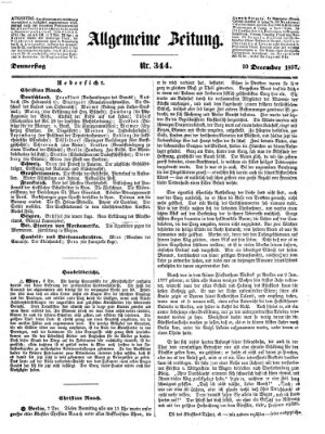 Allgemeine Zeitung Donnerstag 10. Dezember 1857