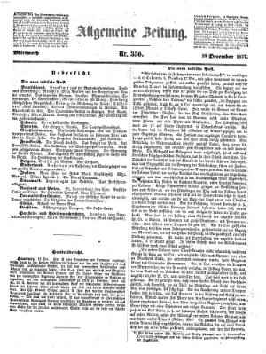 Allgemeine Zeitung Mittwoch 16. Dezember 1857