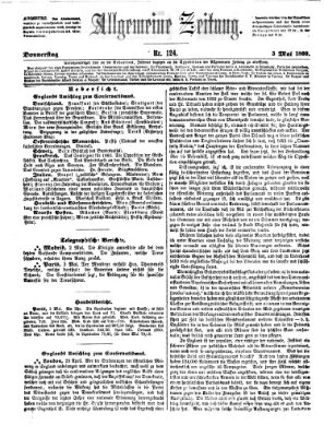 Allgemeine Zeitung Donnerstag 3. Mai 1860