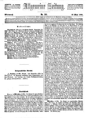 Allgemeine Zeitung Mittwoch 23. Mai 1860