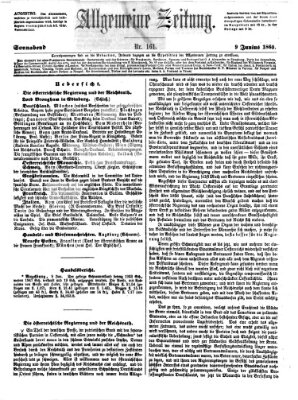 Allgemeine Zeitung Samstag 9. Juni 1860