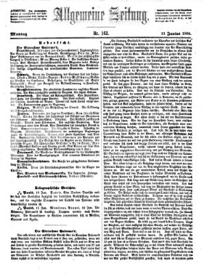 Allgemeine Zeitung Montag 11. Juni 1860