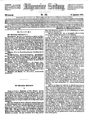 Allgemeine Zeitung Mittwoch 13. Juni 1860