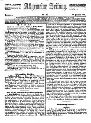 Allgemeine Zeitung Sonntag 17. Juni 1860