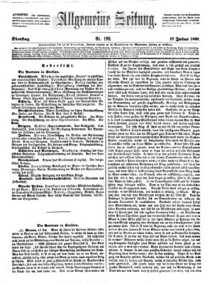 Allgemeine Zeitung Dienstag 17. Juli 1860