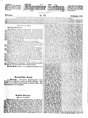 Allgemeine Zeitung Dienstag 24. Juli 1860