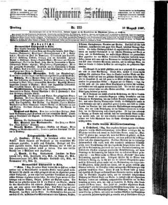 Allgemeine Zeitung Freitag 10. August 1860