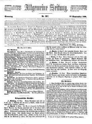 Allgemeine Zeitung Sonntag 23. September 1860