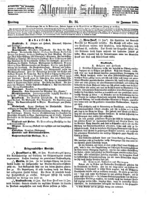 Allgemeine Zeitung Freitag 24. Januar 1862