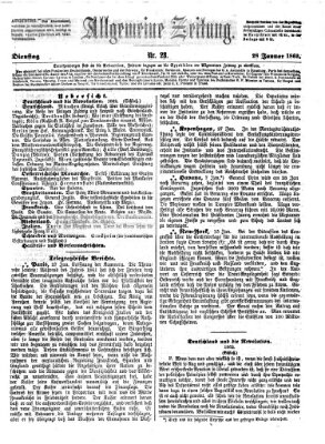 Allgemeine Zeitung Dienstag 28. Januar 1862