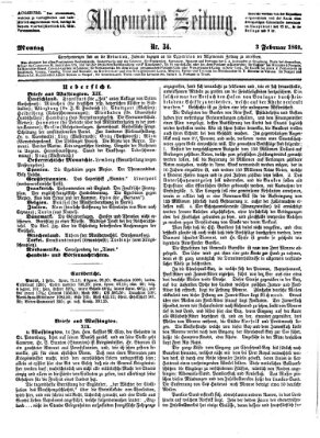 Allgemeine Zeitung Montag 3. Februar 1862