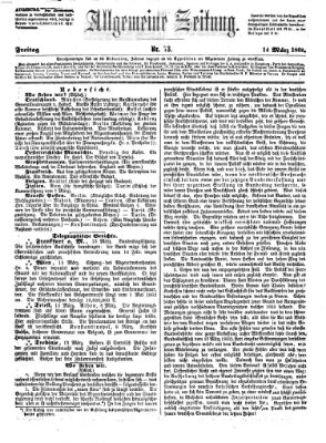 Allgemeine Zeitung Freitag 14. März 1862