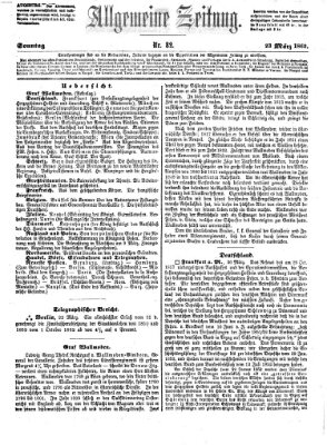 Allgemeine Zeitung Sonntag 23. März 1862