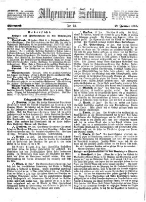 Allgemeine Zeitung Mittwoch 28. Januar 1863