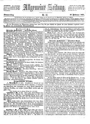 Allgemeine Zeitung Donnerstag 26. Februar 1863