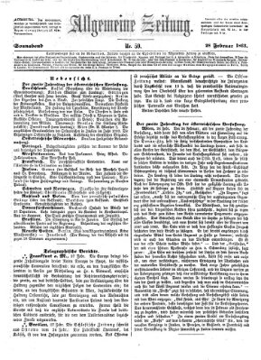 Allgemeine Zeitung Samstag 28. Februar 1863