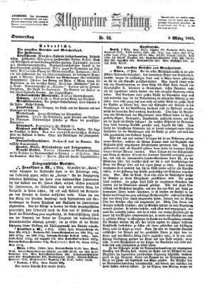 Allgemeine Zeitung Donnerstag 5. März 1863