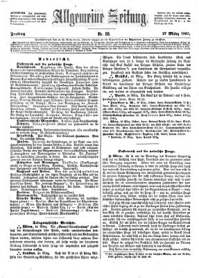 Allgemeine Zeitung Freitag 27. März 1863