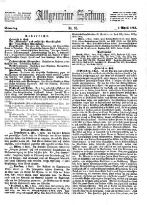 Allgemeine Zeitung Sonntag 5. April 1863