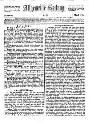 Allgemeine Zeitung Mittwoch 8. April 1863