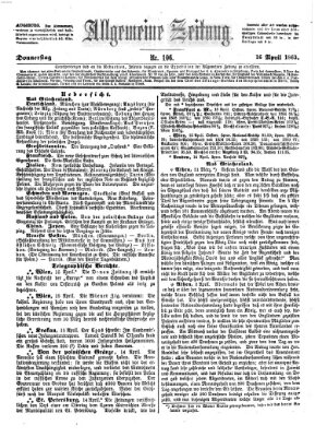 Allgemeine Zeitung Donnerstag 16. April 1863