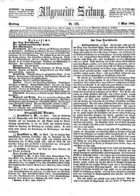 Allgemeine Zeitung Freitag 1. Mai 1863