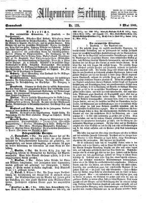 Allgemeine Zeitung Samstag 9. Mai 1863