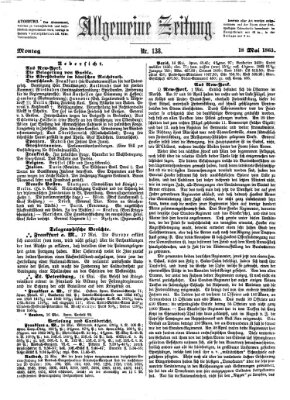 Allgemeine Zeitung Montag 18. Mai 1863