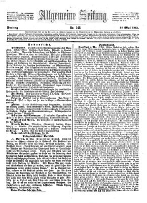 Allgemeine Zeitung Freitag 22. Mai 1863