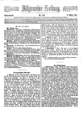 Allgemeine Zeitung Samstag 23. Mai 1863