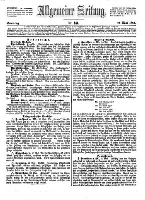 Allgemeine Zeitung Sonntag 24. Mai 1863