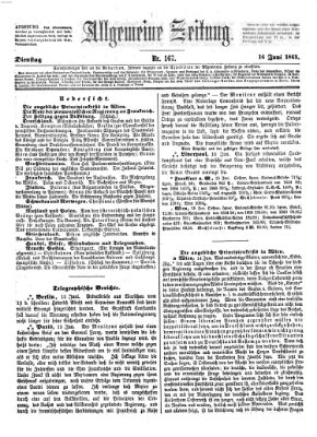 Allgemeine Zeitung Dienstag 16. Juni 1863