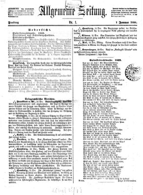 Allgemeine Zeitung Freitag 1. Januar 1864