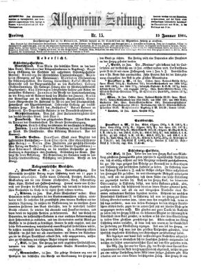 Allgemeine Zeitung Freitag 15. Januar 1864