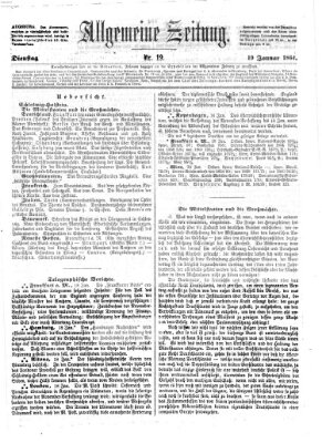 Allgemeine Zeitung Dienstag 19. Januar 1864