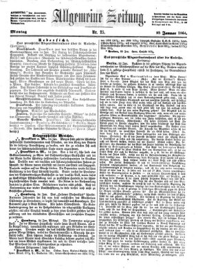 Allgemeine Zeitung Montag 25. Januar 1864