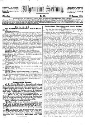 Allgemeine Zeitung Dienstag 26. Januar 1864