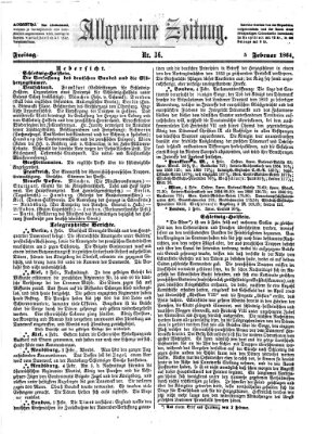 Allgemeine Zeitung Freitag 5. Februar 1864