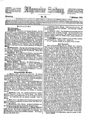 Allgemeine Zeitung Sonntag 7. Februar 1864