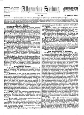 Allgemeine Zeitung Freitag 19. Februar 1864