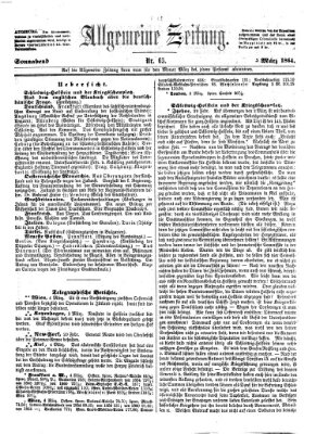 Allgemeine Zeitung Samstag 5. März 1864