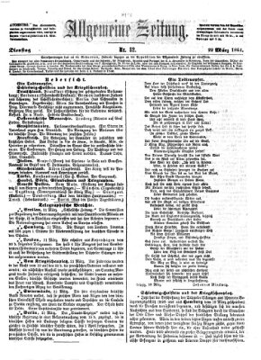 Allgemeine Zeitung Dienstag 22. März 1864